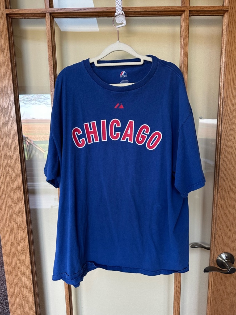 Majestic Chicago Cubs Blue Short Sleeve Tee Ryne Sandberg